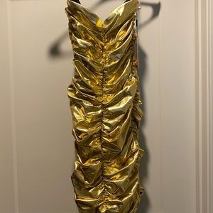 New with tags party/night out gold metallic dress